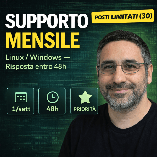 Supporto Continuo: Assistenza Mensile (posti limitati)